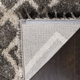 thumbnail image 4 of Safavieh Moroccan Fringe Janella Geometric Shag Area Rug, Gray/Cream, 5'3" x 7'6", 4 of 9