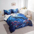 thumbnail image 2 of spefrowx Magic Manatee Full Size Bedding Sets for Men Women, Blue Sunbeam Reef Fish Full Size Bed in a Bag, Polka Dot Reversible, 7 Pieces, 2 of 6