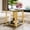 Black-Square, variant on Harper & Bright Designs Modern Metal Round End Table with Storage, Gold Mirror Side Table with Lower Shelf and Tempered Glass Top for Living Room, Transparent 19.8"