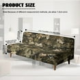 thumbnail image 7 of Xoenoiee Hunting Camo Print Stretch Futon Slipcover Armless Futon Bed Cover Furniture Protector Without Armrests with Elastic Bottom for Kids, Soft Jacquard Fabric Armless Futon Cover, 7 of 7