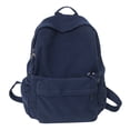 thumbnail image 1 of Mochila de lona Cómoda Bolso de viaje para estudiante de hombro sólido (Azul), 1 of 9