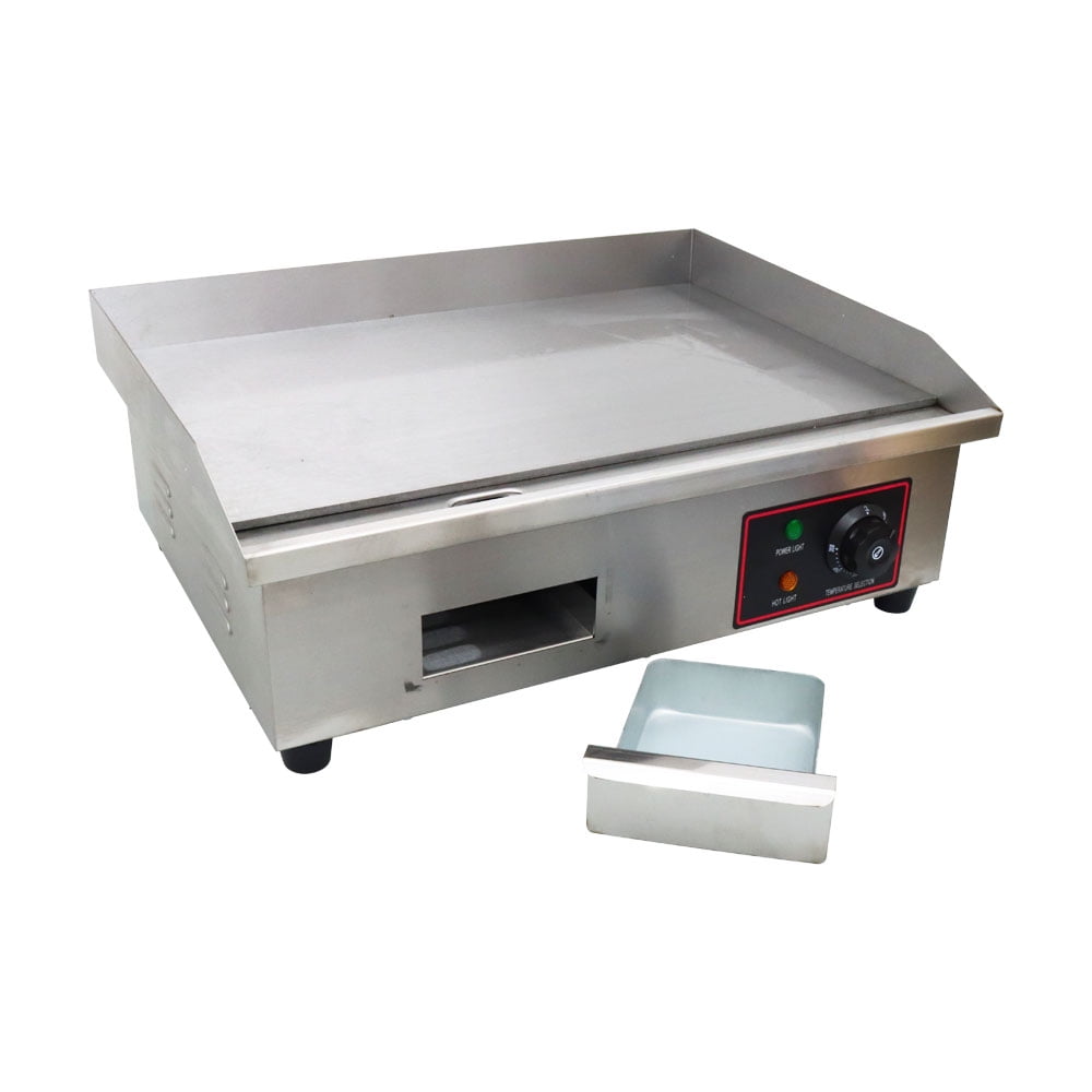 INTBUYING Commercial Electric Flat Cooking Griddle Teppanyaki Maker 3000W