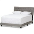 thumbnail image 1 of Baxton Studio Cassandra Tufted Full Low Profile Bed in Light Gray, 1 of 7