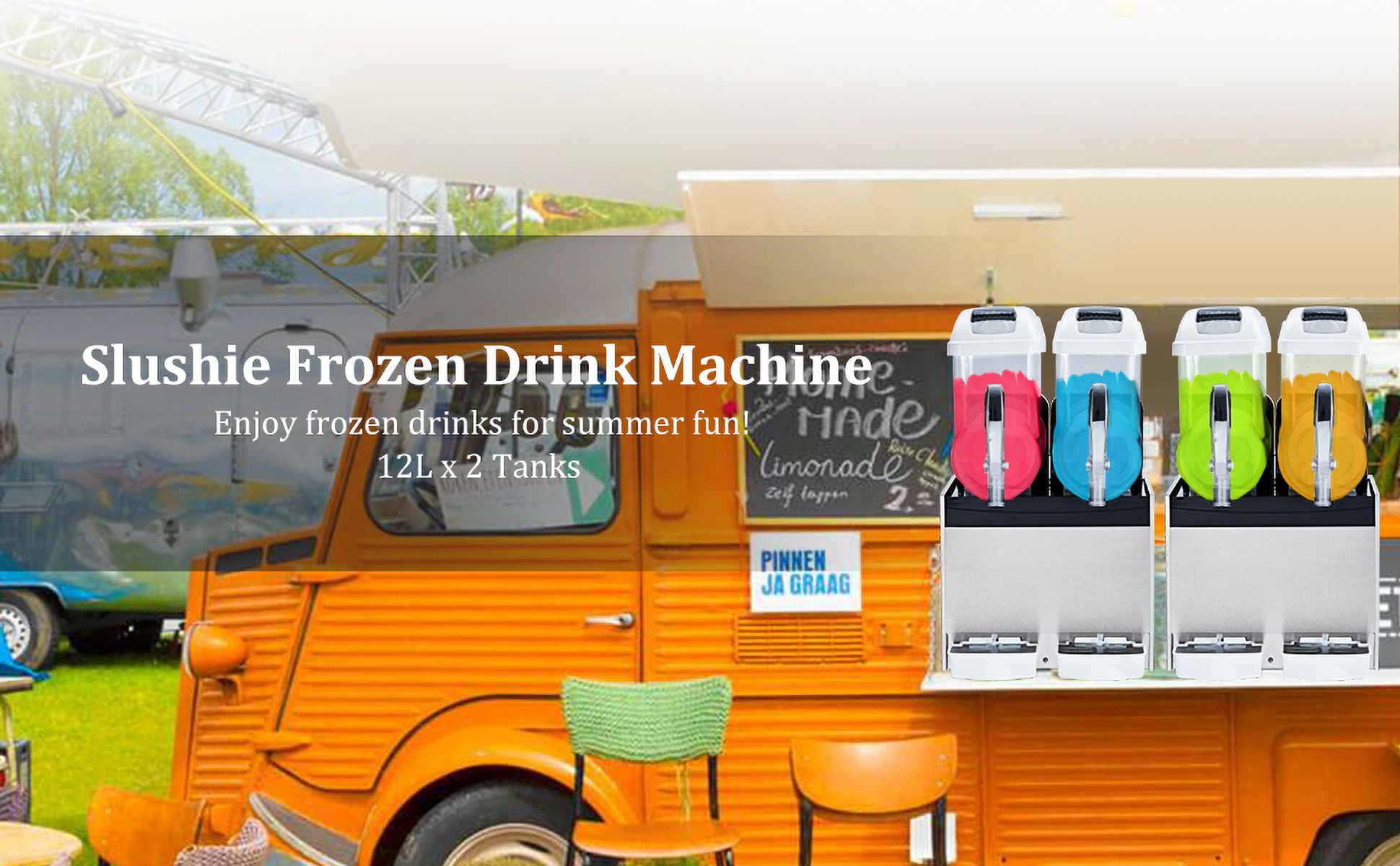 2025 New 12 Tank Commercial Slushy Machine, Quick-Freeze Slushie Machine for Home, Margarita Cocktail Maker Machine for Frozen Drinks, Automatic Clean Frozen Drink Maker for Home Supermarkets