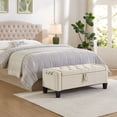 thumbnail image 2 of S-HOME Ottoman with Storage, Storage Ottoman Bench with Safety Hinge 350 lbs Weight, Upholstered Entryway Bench with Seating, 2 of 9