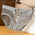thumbnail image 2 of Gibobby Ropa interior de encaje sexy Calzoncillos de malla de color de cintura de talla grande para mujer Bragas de ropa interior de de algodón(Gris,XL), 2 of 4
