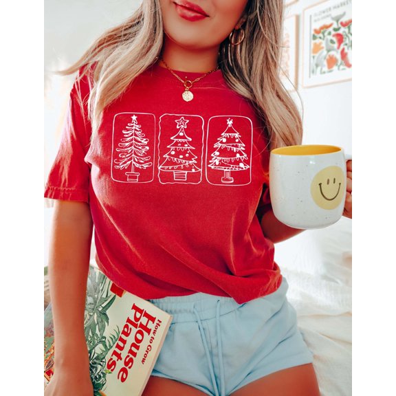 Winter Tree Crewneck T-shirt: Women's Winter Shirt Tshirt All Size S-5XL