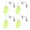 Green, variant on Riousery 4pcs Fishing Rotating Sequin Aluminum Alloy Composite Beard Lures for Offshore Angling - Green (4.33 inches / 11 cm)