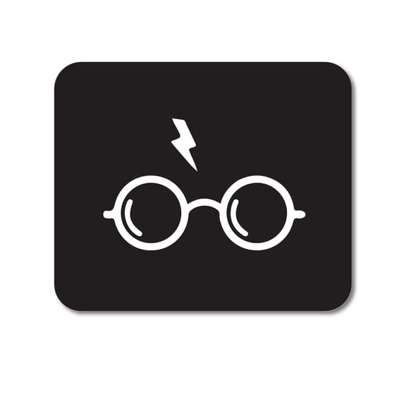 DistinctInk Mouse Pad - 1/4" Foam Rubber - Potter-inspired Glasses