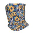 thumbnail image 2 of Disketp Skull daisy yellow blue Slouchy Beanie Hip-Hop Soft Lightweight Running Beanie Adult Hats Chemo Cap for Men Women, 2 of 8