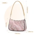 thumbnail image 3 of Rose Gold Marble Pink Womens Chain Shoulder Bag Tote Handbag Clutch Hobo Purse with Zipper for Travel Casual, 3 of 7