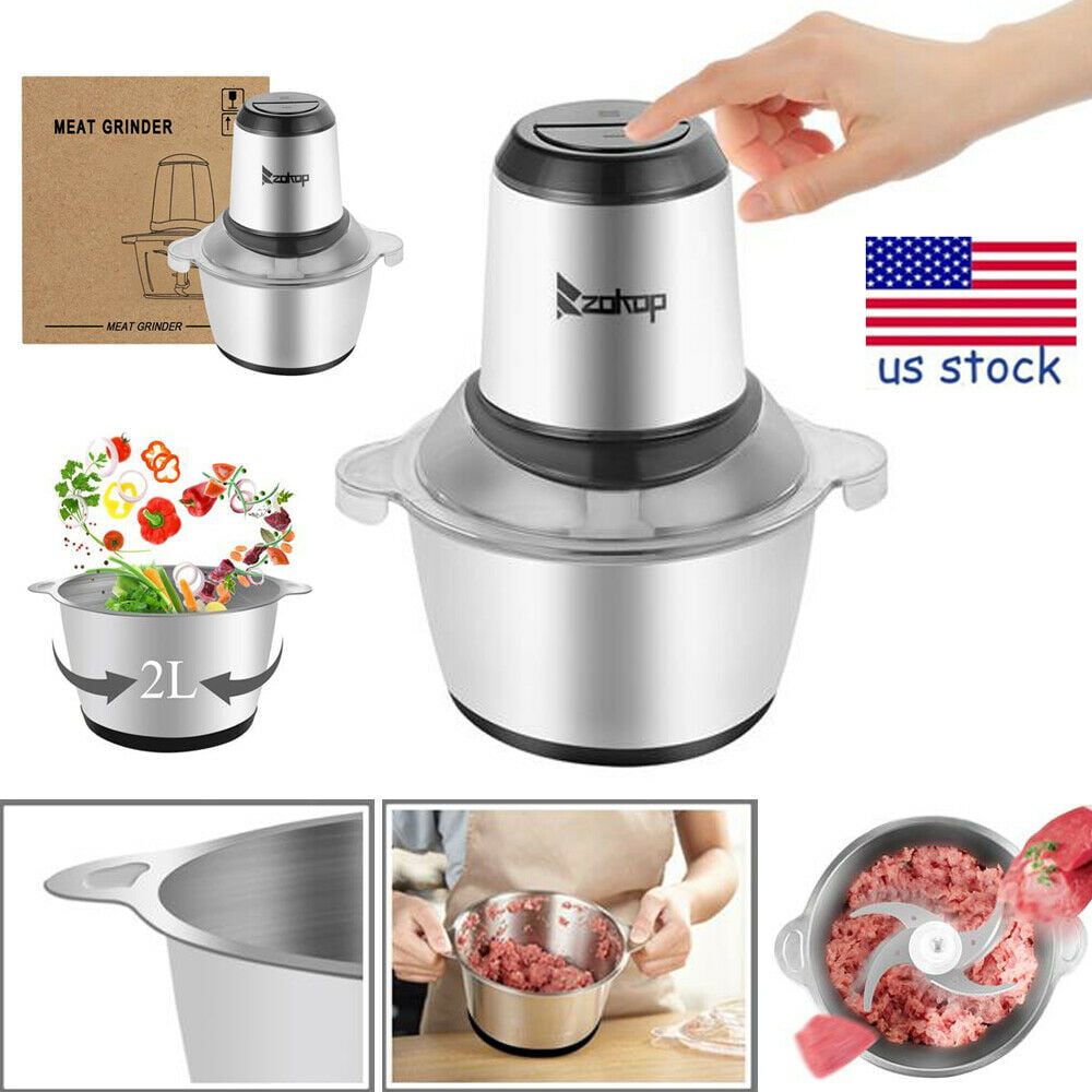 Details about   Electric Meat Grinder Home Kitchen Industrial Stainless Steel Sausage Maker 2L 