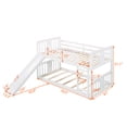 thumbnail image 7 of Royard Oaktree Twin Over Twin Bunk Bed with Slide and Ladder Wood Bunk Bed Frame with Headboard and Footboard, Wood Slats, No Box Spring Needed, White, 7 of 7