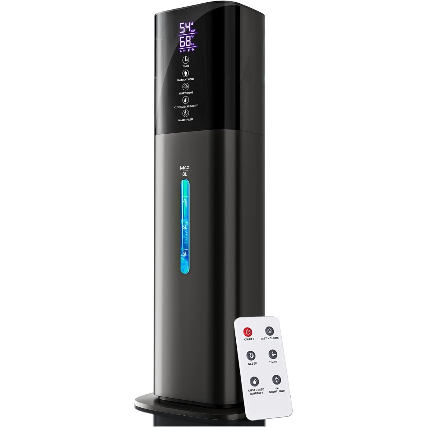"Humidifiers for Bedroom, 8L Quiet Humidifiers for Large Room with Timer, 360°Nozzle, 3 Speed Ultrasonic Cool Mist Humidifier with Humidistat for Baby, Customize humidity for Home Adults Plants "