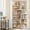 White, variant on IRONCK 6-Tier Industrial Corner Bookcase with Baffles - Large Etagere Storage Rack for Home Office