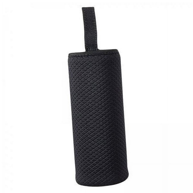 Bolsa de neopreno Zulema para 2 botellas de agua con asa color negro 2 piezas