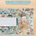thumbnail image 5 of Desk Mat, Boho Large Mouse Pad for Desk, XXL Extended Keyboard Pad Gaming Mouse Pad Office Desk Accessories for Women Desk Organizers, Floral Blue, 5 of 6