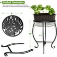 thumbnail image 3 of KABB 15'' Tall Plant Stand for Flower Pot Set of 1, Round Metal Plant Stand Indoor, Decorative Black Flower Pot Stand Plant Table, 3 of 7