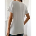 thumbnail image 3 of SHESIINN Pink Skull-Themed Pattern Printed Round Neck Women’s Short Sleeve Casual T-Shirt for Spring Summer, 3 of 9
