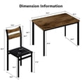 thumbnail image 3 of MIERES Dining Table Set for 4, 5-Piece Modern Wooden Kitchen Dining Set, Includes 4 PU Leather Upholstered Chairs, Space-Saving Kitchen Dining Set Ideal for Apartments – Brown, 3 of 9