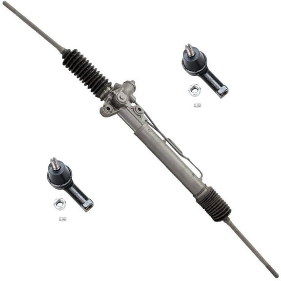 Detroit Axle - Complete Power Steering Rack & Pinion Assembly Outer Tie Rods Replacement for 2001-2006 Hyundai Elantra 2003-2008 Tiburon