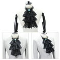 thumbnail image 2 of Womens Steampunk Colonial Jabot Necktie Victorian Ruffle Neck Collar Detachable Collar Cosplay Costume Accessories, 2 of 8