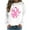 QR1-White, variant on VKOYWKM Womens Breast Cancer Tops Breast Cancer Awareness T-Shirt Long Sleeve Pink Ribbon Graphic Tee Tops Fall Crew Neck Loose Fit Breast Cancer Pullover Sweashirt