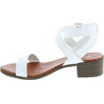 thumbnail image 2 of Top Moda Women's Vision-75 Ankle Wrap Adjustable Buckle Stacked Chunky Heel Sandal, 2 of 7