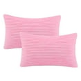 thumbnail image 5 of Phantoscope Pillow Covers Set of 2, 12x20 inch, Corduroy Velvet, Pink, Decorative Couch Cushion Covers, 5 of 6