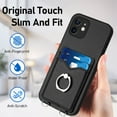 thumbnail image 4 of Allytechgroup iPhone 13 Mini Wallet Case for Women Men, Premium PU Leather Shockproof Hand Wrist Slim Fit Back Cover Phone Case for iPhone 13 Mini, Black, 4 of 6