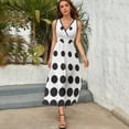 thumbnail image 5 of Robe à Pois Noirs Robe Sans Manches Robe Violette Jupe Femme Robe d'Été Femme Robe de Soirée de Luxe pour Mariage, 5 of 5
