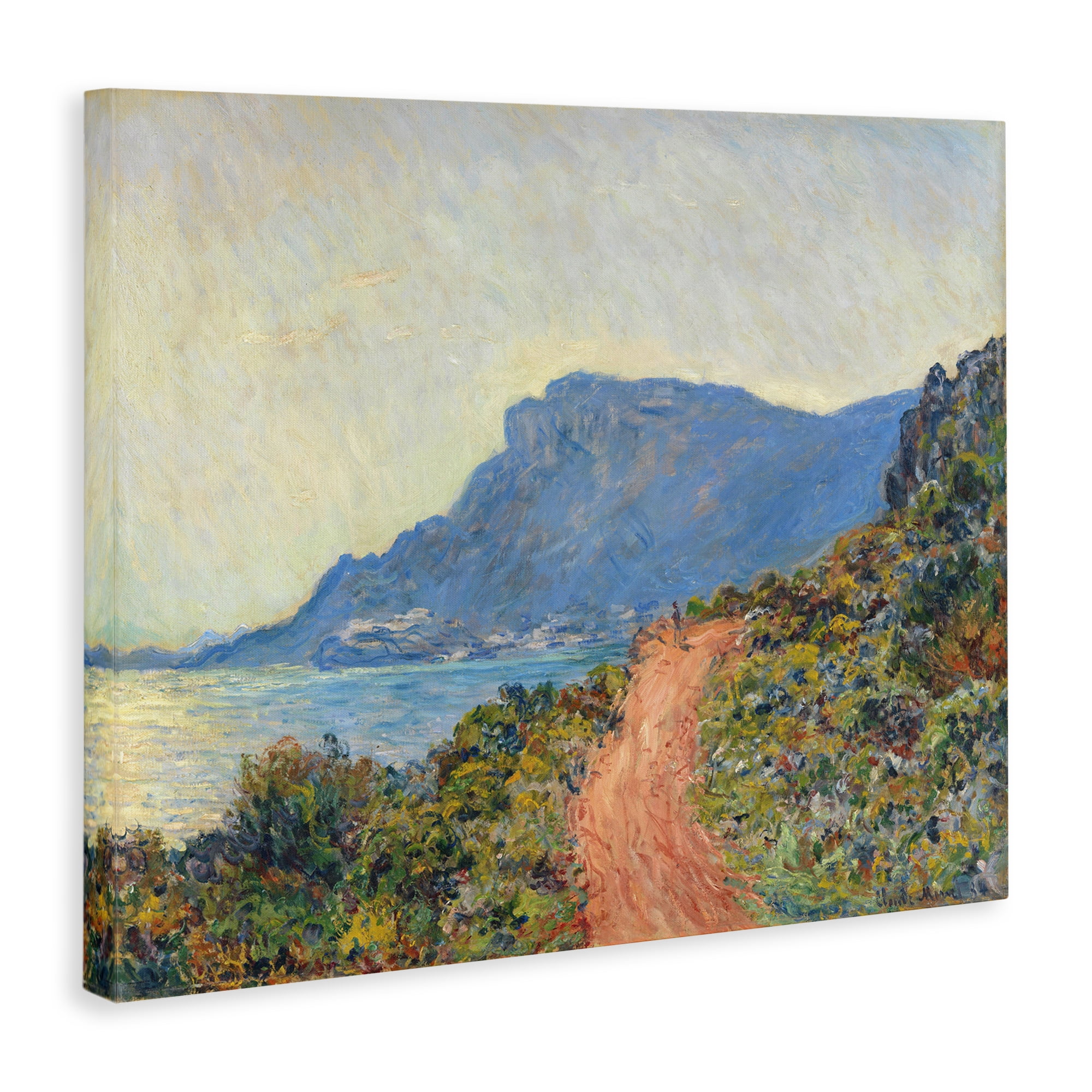 Stupell Industries Classic Monet Mountain Landscape Landscape & Nature Painting Wrapped Canvas Art Print Wall Art, 48 x 36