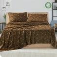 thumbnail image 2 of ABORN 6 PC Adult Bedsheet Organic Cotton 800 Thread Count 10" Deep Pocket Leopard Print Twin, 2 of 7