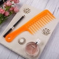 thumbnail image 4 of FrostHike 4 Pieces 9 1\\/2 Inches Anti-static Large Tooth Detangle Comb, Wide Tooth Hair Comb Salon Shampoo Comb for Long Hair and Curly Hair (Mutil Color 3), 4 of 5