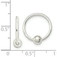 thumbnail image 4 of Sterling Silver Bead Endless Hoop Earrings (15 X 15) Made In India qe1855, 4 of 5