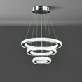 thumbnail image 5 of Silver Metal and Crystals LED Dimmable Chandelier, 5 of 7