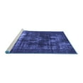 thumbnail image 2 of Ahgly Company Machine Washable Indoor Square Oriental Blue Industrial Area Rugs, 3' Square, 2 of 4