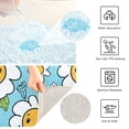 thumbnail image 4 of Toilet Rug Rectangle Bathroom Rugs Non-Slip Soft Plush Machine Washable Contour Bath Mat Happy Face Daisies Flower 24x16, 4 of 9