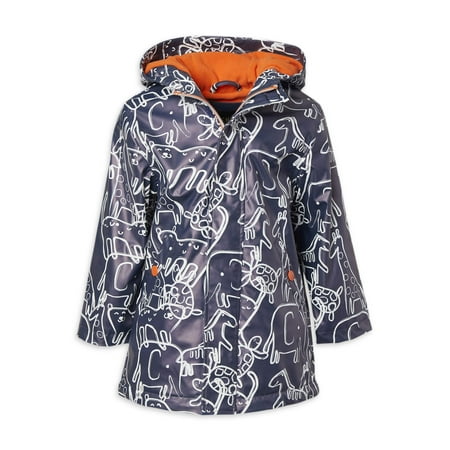 iXtreme Baby & Toddler Boys Fleece Lined Animal Printed Raincoat Jacket (Sizes 12M-4T)