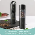 thumbnail image 5 of Gravity Electric Salt and Pepper Grinder - Adjustable Coarseness, One Hand Operation Electric Black Pepper Grinder with LED Light and Cleaning Brush | Pepper Mill, 5 of 7