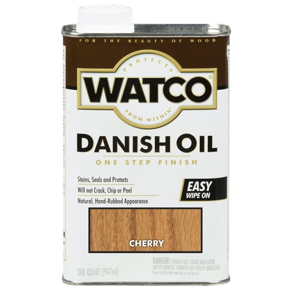 6 Pack, Cherry, Watco Danish Oil - 65241, Quart