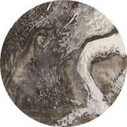 Art Carpet 841864116373 5 ft. Titanium Collection Geode Woven Round Area Rug, Gray