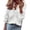 White, variant on Womens White Puff Sleeve Blouse - Ruffle V-Neck Button Down Top, Relaxed Flowy Fit Shirt for Women, Plus Size & Wrinkle Resistant,Size S