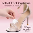 thumbnail image 2 of Almohadillas metatarsales benoo transparentes para tacones altos, 4 piezas, 2 of 9
