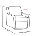 thumbnail image 2 of Southern Home Furnishings Basic Wool Swivel Glider Accent Chair in Off White, 2 of 3