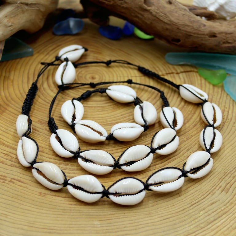 Fun-Weevz 150 Genuine Cowrie Shells for Jewelry Making Adults, Natural Smooth Cu