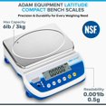thumbnail image 2 of Báscula de mesa Adam Equipment LBX LBX 3 de 3 kg/6 libras de capacidad, 2 of 8