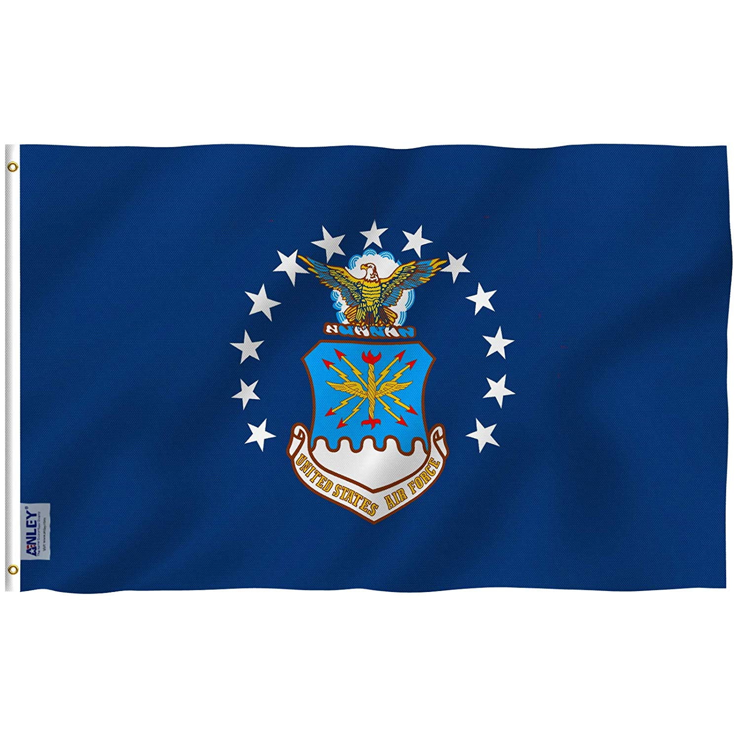 AIR FORCE FLAG EMBROIDERED MILITARY 3' X 5' POLYESTER DOUBLE SIDED U.S