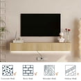 thumbnail image 2 of Yardi Yarda Floating TV Stand Wall Mounted with 16 Color LEDs, 69" Modern TV Stand, Floating TV Cabinet Entertainment Center, Brown, 2 of 7