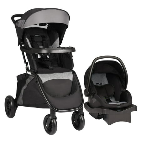 Evenflo Advanced SensorSafe Epic Travel System w/ LiteMax Infant Car Seat, Jet